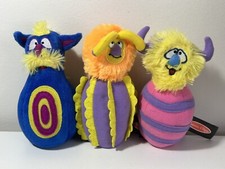 Melissa  Doug Monster Bowling Plush Pink Purple Blue Lot of 3