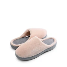 Women Memory Foam Slippers Cozy Comfortable Slip On House Slippers