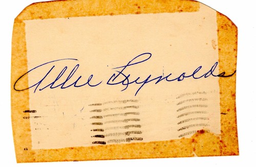 Allie Reynolds Autograph Auto Signed November 1961 Yankees Died 1994