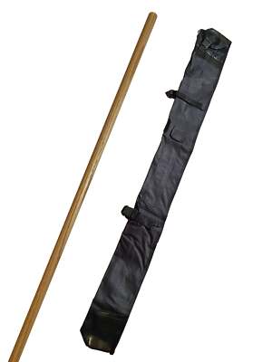 TEKKA BUDO Set Jo Stab Premium mit Waffentasche 128 cm Roteiche Holz Langstock