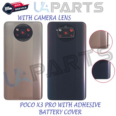 Für Xiaomi Poco X3 Pro Rückseite Back Akkudeckel mit Kameralinse & Kleber