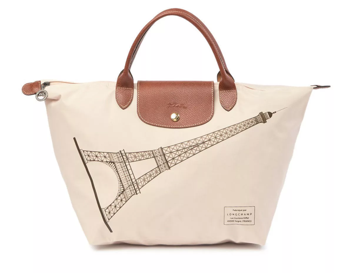 Andrew Halliday bosque lago Titicaca Longchamp Beige Effiel tower Paris le pliage Top Handle Medium Travel Bag  NEW | eBay