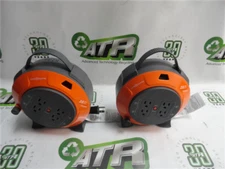 Link2Home Retractable Extension Cord Reels 20Ft 4 Outlets Heavy Duty Lot of 2