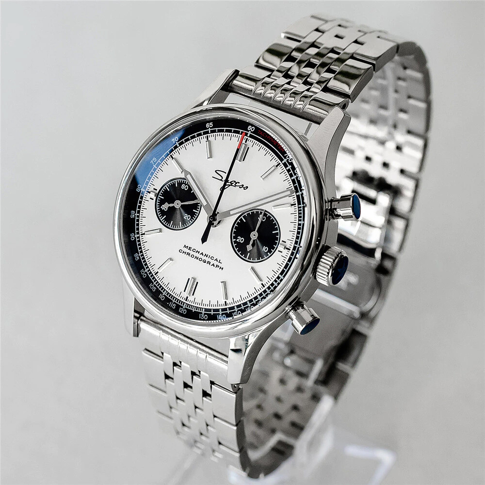Sugess Chrono Heritage Panda Chrono Mechanical Watch SEAGULL 1963