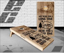 Camping Good Time Cornhole Boards Bean Bag Toss Game