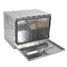 24"X17"X18" Aluminum Truck Bed Trailer Storage Underbody Tool Box Silver w/Lock