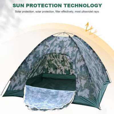 79'' Large Outdoor Camping Dome Tent Lightweight Waterproof Tent For 2-4 Person