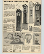 1967 PAPER AD Herschede 8 Day Hall Floor Grandfather Clocks Whittier Melrose