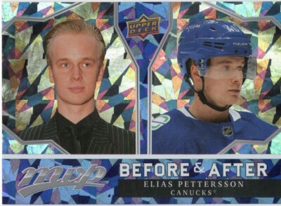 21-22 2021-22 UD MVP Elias Pettersson Before & After INSERT #BA-12 Canucks