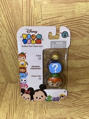Disney Tsum Tsum Series 4 Cleo/Mystery/Peter Pan Collectible Stackable