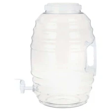 New American Maid 5 Gallon Vitrolero White Beverage Dispenser