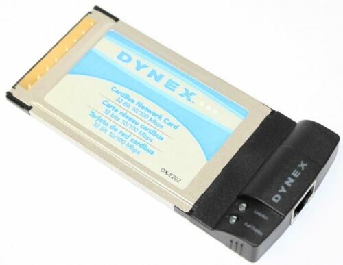 Dynex DX-E202 LAN 10/100 Mbps Ethernet CardBus Network PCMCIA Card for Laptop - Picture 1 of 1