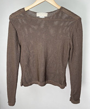 Brown Long sleeve 90's Light Sweater Knit Peri Basel Designs Sz L