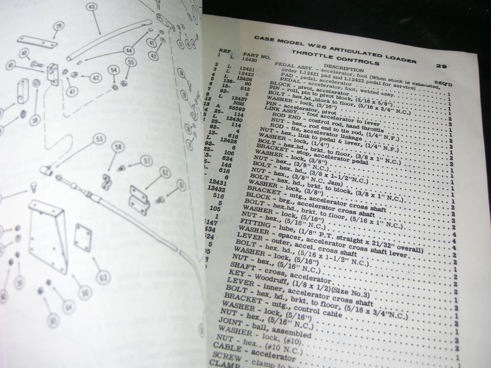 CASE W26 Articulated Loader Tractor Parts Manual Book Catalog  - Image 3 of 4