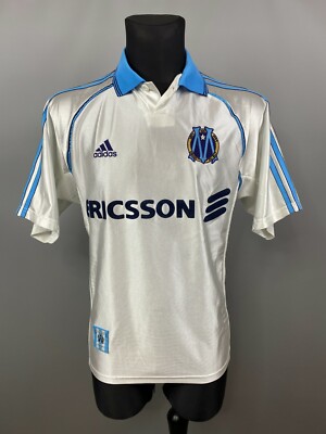 OLYMPIQUE MARSEILLE 1998 1999 HOME SHIRT CENTENARY FOOTBALL SOCCER