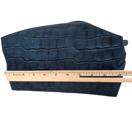 Longchamp Le Pliage Shoulder Tote Bag Croc Embossed Duck Blue Limited Ed Preppy - Picture 12 of 14