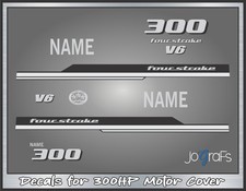 Yamaha 300 V6 FourStroke Decals - Outboard Engine Replacement Die-Cut Stickers