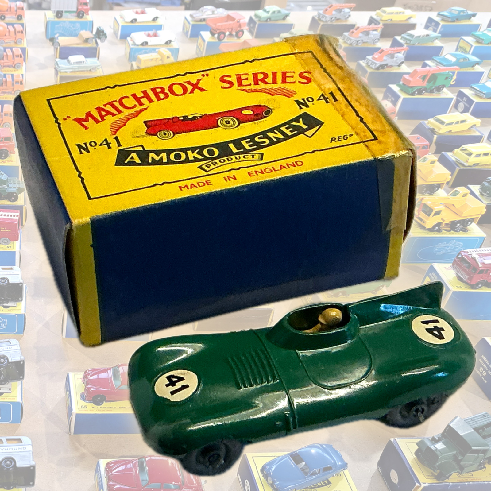 Matchbox 41b, Jaguar (D) Type - Free Price Guide & Review