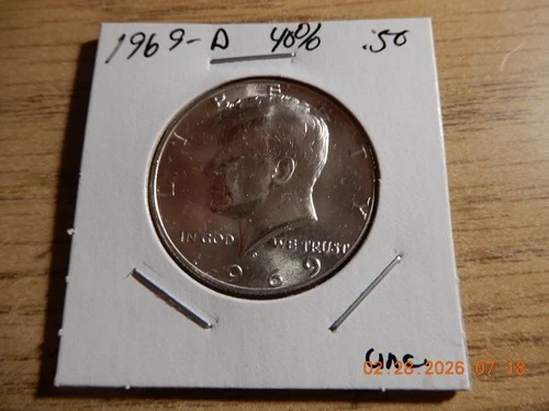 1969 D Kennedy Half BU 40% Silver