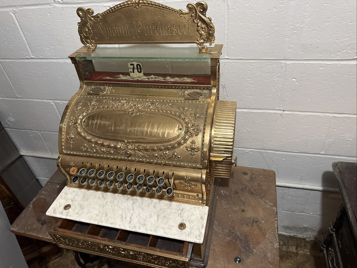 NCR National Cash Register Brass MODEL 44 1/4 Serial Number 404928