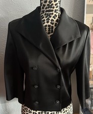 St John Black 6 Crystal Buttons Formal Jacket Sz 8 OR Replacement Buttons READ