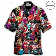 Christmas Guitar Music And Santa Merry Very Xmas Awesome Hawaiian Shirt