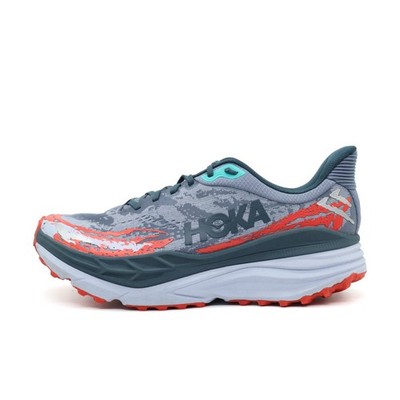 Hoka One Herren Stinson 7 Sneaker Grau/Blau/Rot Mesh Rutschfest Laufschuhe EU 48
