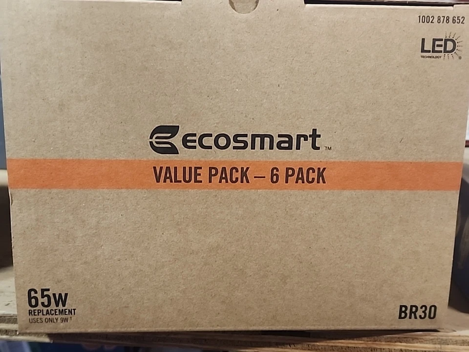 Eco Smart 65W Equivalent BR30 Dimmable LED Light Bulb (Pack of 6) - Image 2 of 3