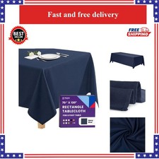 Gee Di Moda Navy Blue Tablecloth 70 x 120 Inch for Rectangle Tables