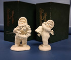 2 VTG Dept. 56 Snow Babies: MADE THIS JUST FOR YOU & JINGLE BELLS — photo 1