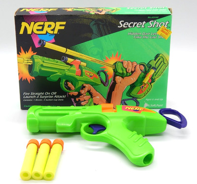 Vintage 1994 Nerf #60448 Secret Shot Blaster Original Box with 3 Darts