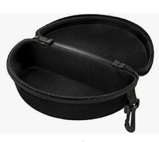 4 Pack Sunglasses Eyeglasses Case Zipper Portable Hard Shell Box With Clip Black