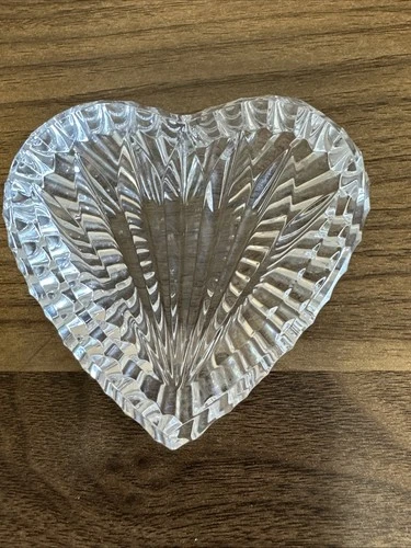 Vintage Waterford Crystal Heart Shaped Paperweight