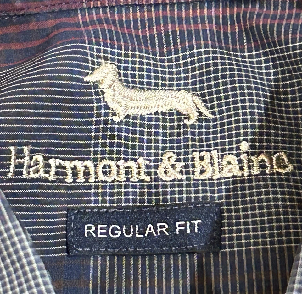 Harmont And Blaine 2xl Men’s Button Up Shirt Plaid Regular Fit Dress Casual - Image 4 of 4