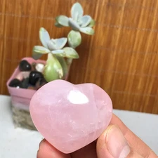 Wholesale Polished Pink crystal Heart Specimen Healing 42-37-22mm A2841