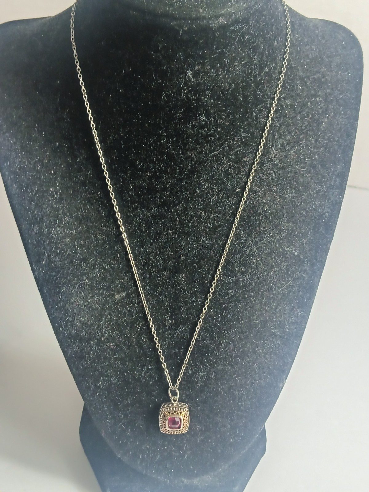 Petite Ruby Necklace Refurbished From Single Earr… - image 7