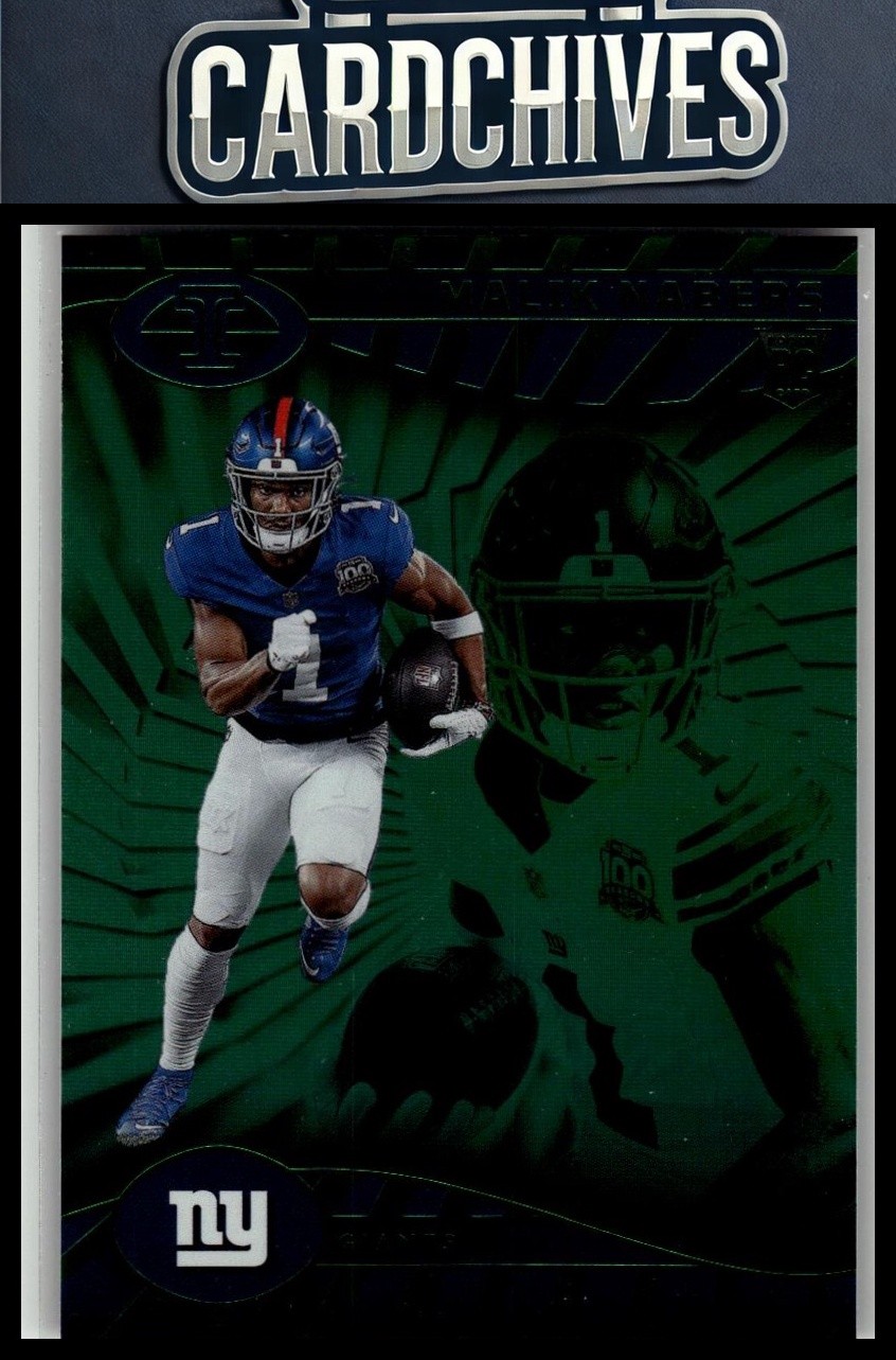 Malik Nabers 2024 Panini Illusions #66 Emerald Trophy Collection Rookie RC