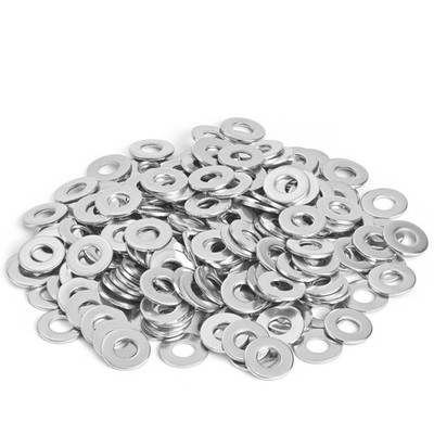 Kirphealy 100Pcs Flat Washers for Screws, 1/4'' Small Washer, Premium 188 304 ...