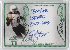 2020 Leaf Trinity Signatures Green Foil 13/20 Jamycal Hasty #A-JMH Auto 4at