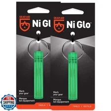 GEAR AID Ni Glo 2” UV Rechargeable Glowing Keychain – Multi-Purpose Glow-in-t