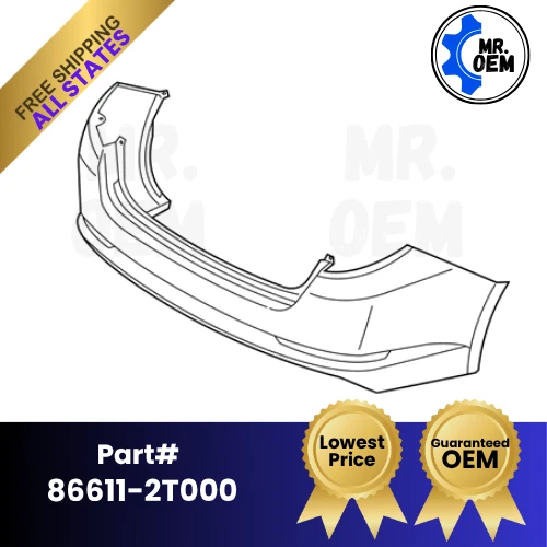 *NEW* 2011-2013 Kia Optima Rear Bumper Genuine OEM 86611-2T000 - Image 2 of 2