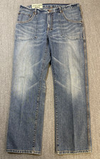 VTG Calvin Klein Utility Square Pocket Jeans Straight Fit Distressed Size 34x30