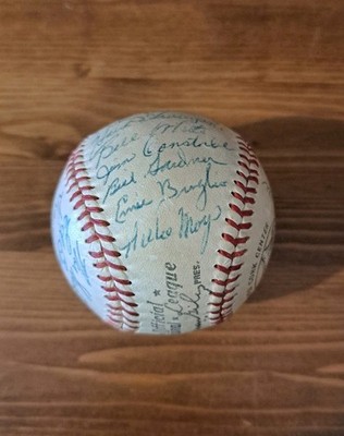 1956 NEW YORK GIANTS TEAM SIGNED BASEBALL - 31 SIGNATURES!