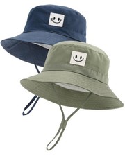 Baby Sun Hat Smile Face Toddler Boys Girls Bucket Hat 0-5 Years Kids UPF 50 ...