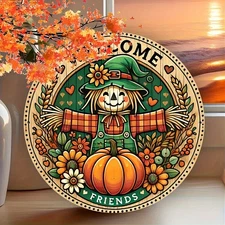 1pc 7, 87x7, 87 Inch Round Aluminum Sign - Retro Praying Girl Design, Washable &