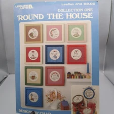 Vintage Cross Stitch Patterns, Round the House Collection 1 by Char, Leisure Art