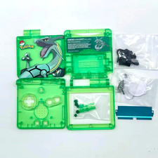 Nintend Gameboy-Advance SP POKEMONS Clear Green Dragon Replacement shell