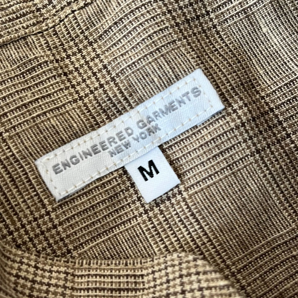 Engineered Garments 24Ss Dayton Shirt Beige Linen Glen Plaid - Image 4 of 4