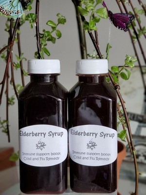 2x16 oz Organic Elderberry Syrup- Natural Flu/Cold Remedy/Immunity Support