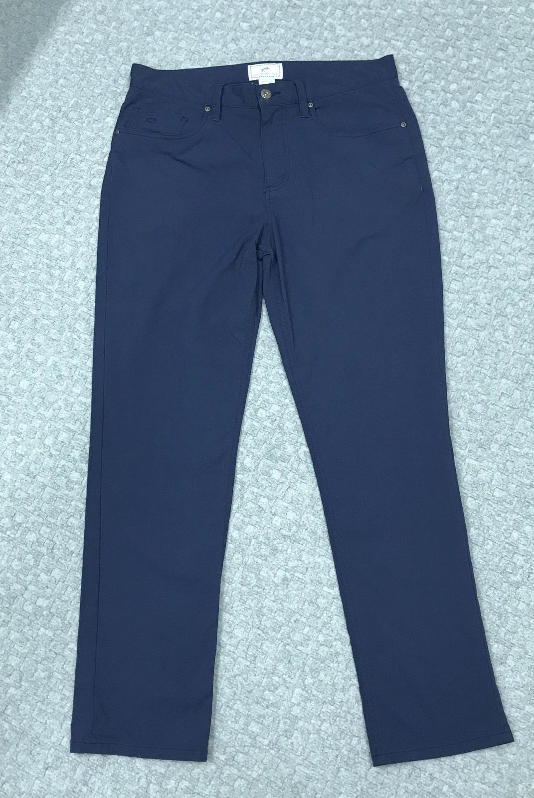Southern Tide Pants Mens 32x30 Blue Slim Straight Stretch Nylon Chino Casual